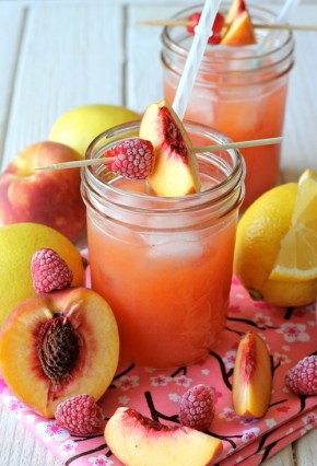 Roasted Peach Lemonade
